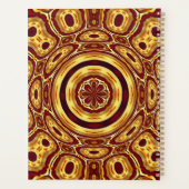 Marokkaans Boho Rood Goud Abstract Patroon Planner (Achterkant)