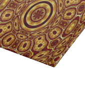 Marokkaans Boho Rood Goud Abstract Patroon Snijplank (Hoek)