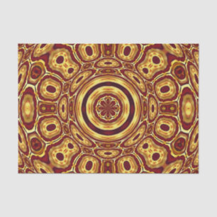 Marokkaans Boho Rood Goud Abstract Patroon Tissuepapier