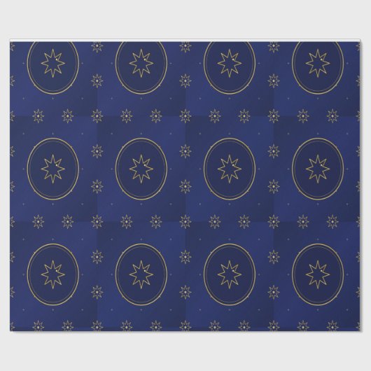 Marokkaans celestiaal goud ster inpakpapier (Vlak)