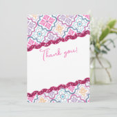 Marokkaans Chic Glittery Modern Bedankkaart (Staand voorkant)