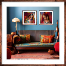 Marokkaans decor Room red Blue Gold oranje