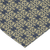 Marokkaans drukvisblauw goudblauw korte tafelloper (Hoek)