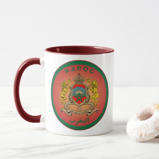 Marokkaans Erfgoed Embleem Mok (Met donut)
