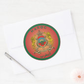 Marokkaans Erfgoed Embleem Ronde Sticker (Envelop)