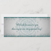 Marokkaans feest pas bord Wedding Invitatie Save The Date (Achterkant)