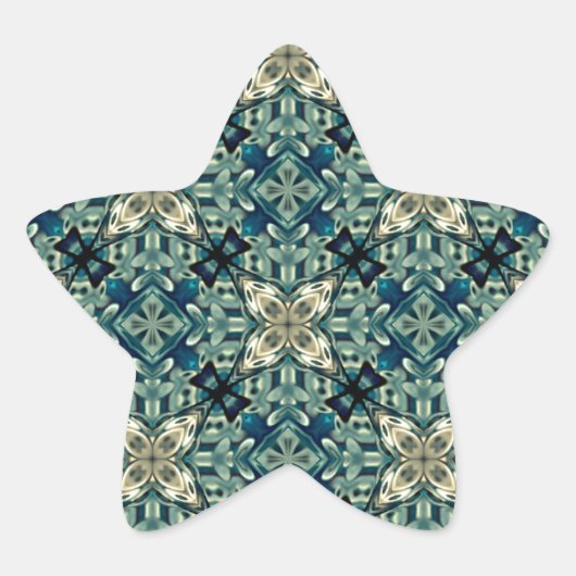 Marokkaans geïnspireerd design ster sticker (Voorkant)