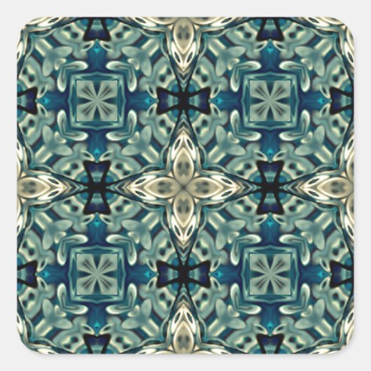 Marokkaans geïnspireerd design vierkante sticker (Voorkant)