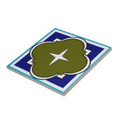 Marokkaans geïnspireerde keramische tegel tegeltje (Zijkant)