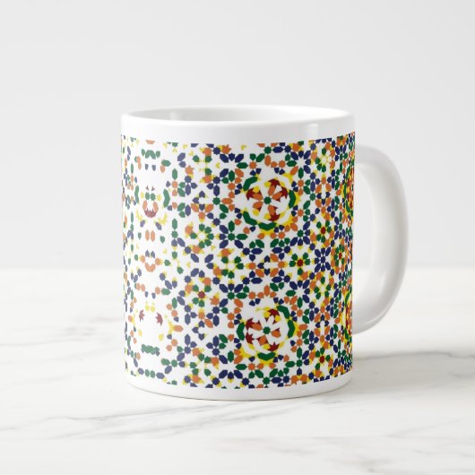 Marokkaans Geometrisch Patroon Grote Koffiekop (Voorkant rechts)