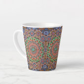 Marokkaans geometrisch patroon latte mok (Linkerhoek)