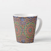 Marokkaans geometrisch patroon latte mok (Rechterhoek)