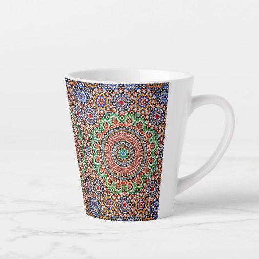 Marokkaans geometrisch patroon latte mok (Rechts)
