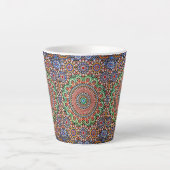 Marokkaans geometrisch patroon latte mok (Voorkant)
