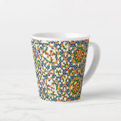 Marokkaans geometrisch patroon latte mok (Rechterhoek)