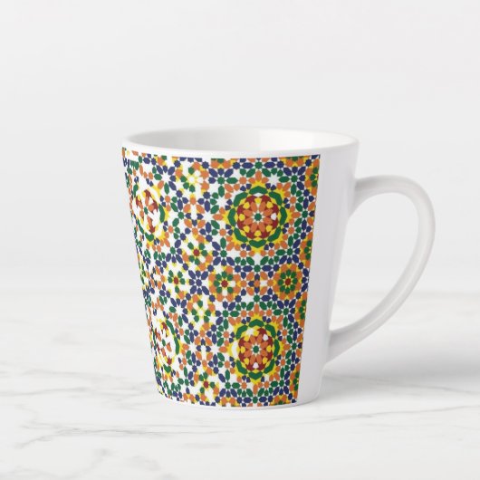 Marokkaans geometrisch patroon latte mok (Rechts)