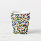 Marokkaans geometrisch patroon latte mok (Voorkant)
