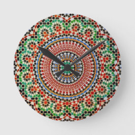 Marokkaans geometrisch patroon ronde klok