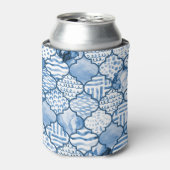 Marokkaans geometrisch, waterverf naadloos patroon blikjeskoeler (Blikje Voorkant)