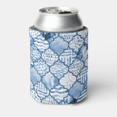 Marokkaans geometrisch, waterverf naadloos patroon blikjeskoeler (Blikje Achterkant)