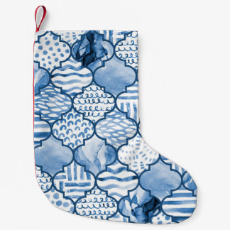 Marokkaans geometrisch, waterverf naadloos patroon kleine kerstsok