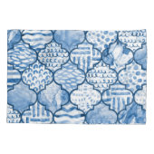 Marokkaans geometrisch, waterverf naadloos patroon kussensloop (Achterkant)