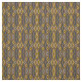 Marokkaans Ikat Blue Yellow Brown Pattern Stof (Swatch)