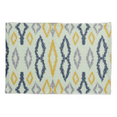Marokkaans Ikat Blue Yellow Mint Pattern Kussensloop (Achterkant)