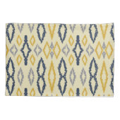 Marokkaans Ikat Blue Yellow Pattern Kussensloop (Achterkant)