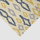 Marokkaans Ikat Blue Yellow Pattern Tissuepapier (Detail)