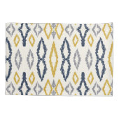 Marokkaans Ikat Blue Yellow White Pattern Kussensloop (Achterkant)