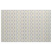 Marokkaans Ikat Blue Yellow White Pattern Stof (Fat Quarter)