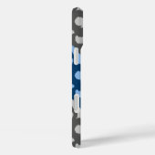 Marokkaans Ikat Damask, blauw en grijs / grijs Case-Mate iPhone Case (Achterkant / Rechts)