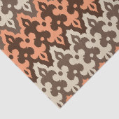 Marokkaans Ikat Damask, Brown, Taupe & Coral Tissuepapier (Detail)