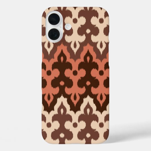 Marokkaans Ikat Damask, Brown, Taupe & Rust Case-Mate iPhone Case (Achterkant)