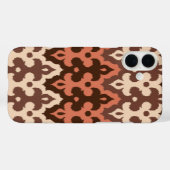 Marokkaans Ikat Damask, Brown, Taupe & Rust Case-Mate iPhone Case (Achterkant (horizontaal))