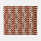 Marokkaans Ikat Damask, Brown, Taupe & Rust Fleece Deken (Voorkant (Horizontaal))