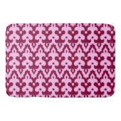 Marokkaans Ikat Damask Pattern, Bourgogne en roze Badmat (Voorkant)
