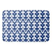 Marokkaans Ikat Damask Pattern, Cobalt Blue en Whi Badmat (Voorkant)