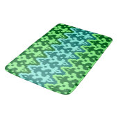 Marokkaans Ikat Damask, Turquoise & Jade Green Badmat (Gekanteld)