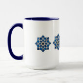 Marokkaans islamitisch geometrisch sterpatroon wat mok (Links)