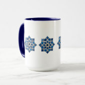 Marokkaans islamitisch geometrisch sterpatroon wat mok (Voorkant links)