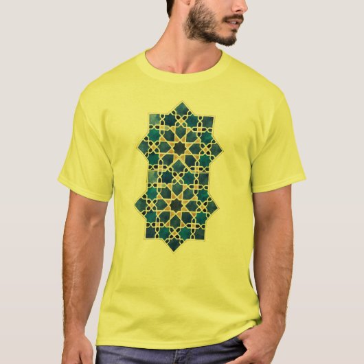 Marokkaans islamitisch geometrisch sterpatroon wat t-shirt (Voorkant)