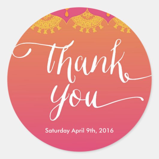 Marokkaans label - Indische Inspiratie label (Voorkant)