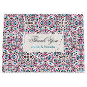 Marokkaans Lattice Geometrisch Mandala Bruiloft Groot Cadeauzakje (Voorkant)