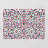 Marokkaans Lattice Geometrisch Mandala Bruiloft Menu (Achterkant)