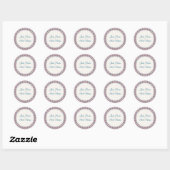 Marokkaans Lattice Geometrisch Mandala Bruiloft Ronde Sticker (Vel)