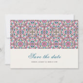 Marokkaans Lattice Geometrisch Mandala Bruiloft Save The Date (Achterkant)