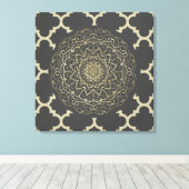 Marokkaans Mandala - Wrapped Canvas (Insitu (Houten vloer))