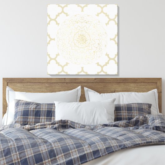 Marokkaans Mandala - Wrapped Canvas (Insitu (Slaapkamer))